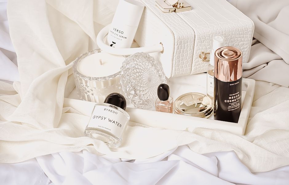 Luxury skincare serums and cream products with peptide ingredients